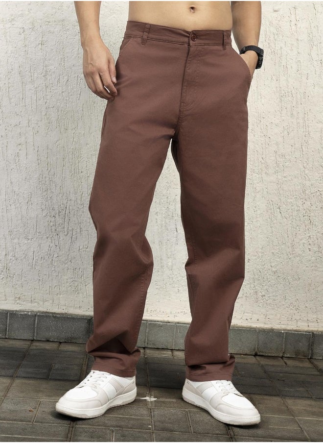 Men Brown Trousers