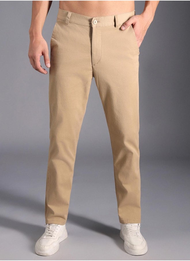 Men Khaki Trousers