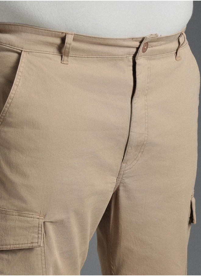 Men Taupe Trousers