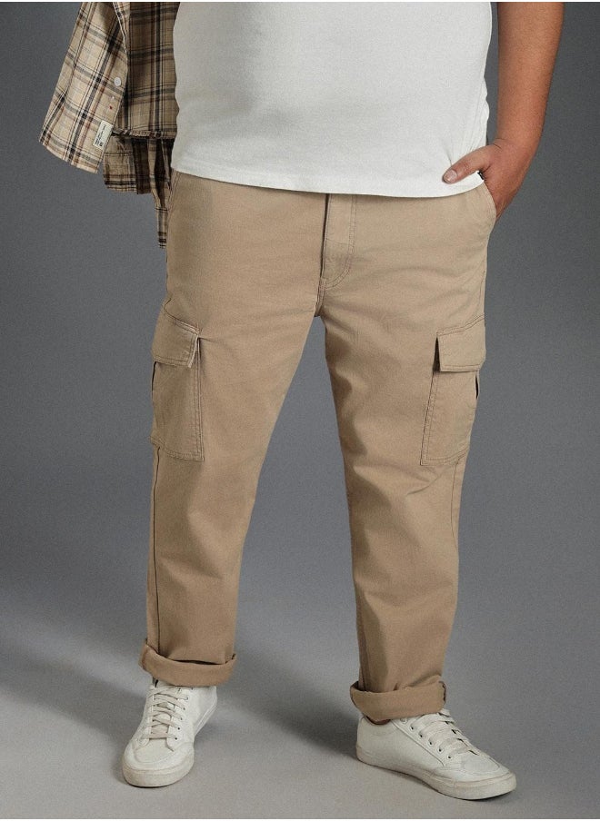 Men Taupe Trousers