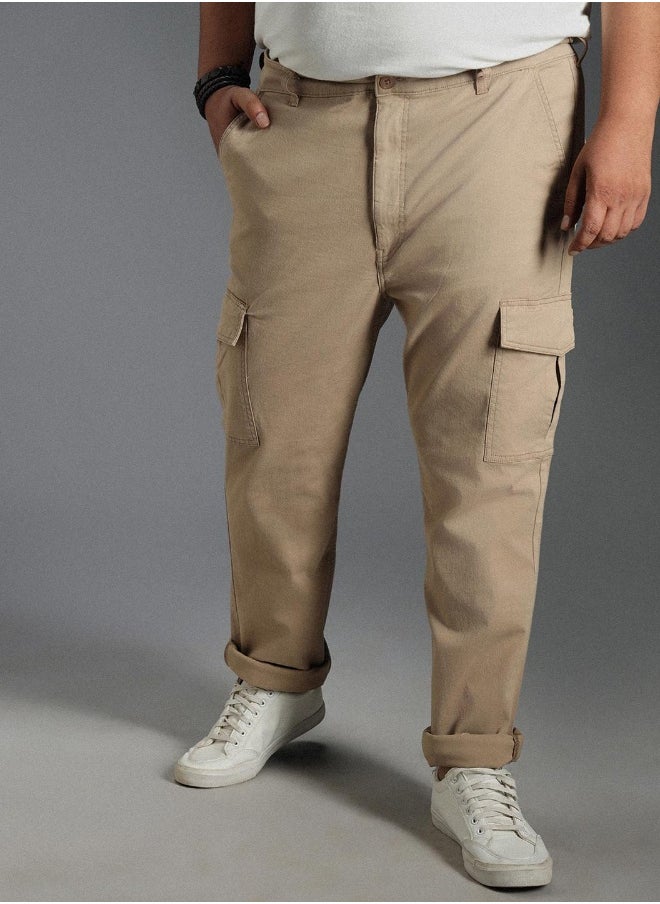 Men Taupe Trousers