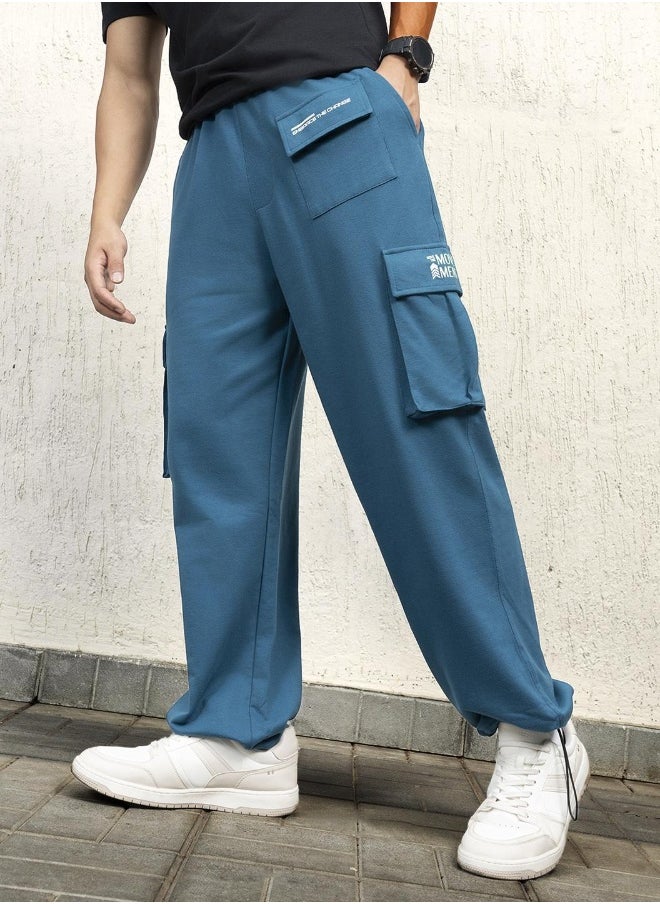 Men Blue Trousers