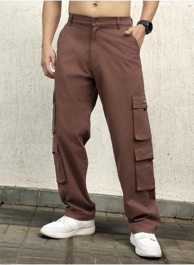 Men Brown Trousers