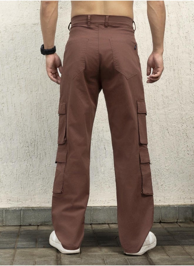 Men Brown Trousers