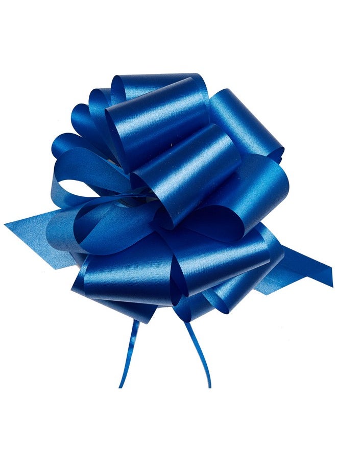 Offray 2.5'' Wide Ribbon Pull Bow 8'' Diameter With 20 Loops Royal Blue