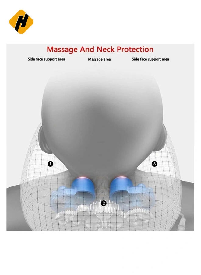 Rechargeable U Shaped Cervical Massage Pillow Neck Massager Vibration Neck Massage Pillow, Multifunctional Shoulder and Neck Electric Massager for Relax Muscles Fatigue