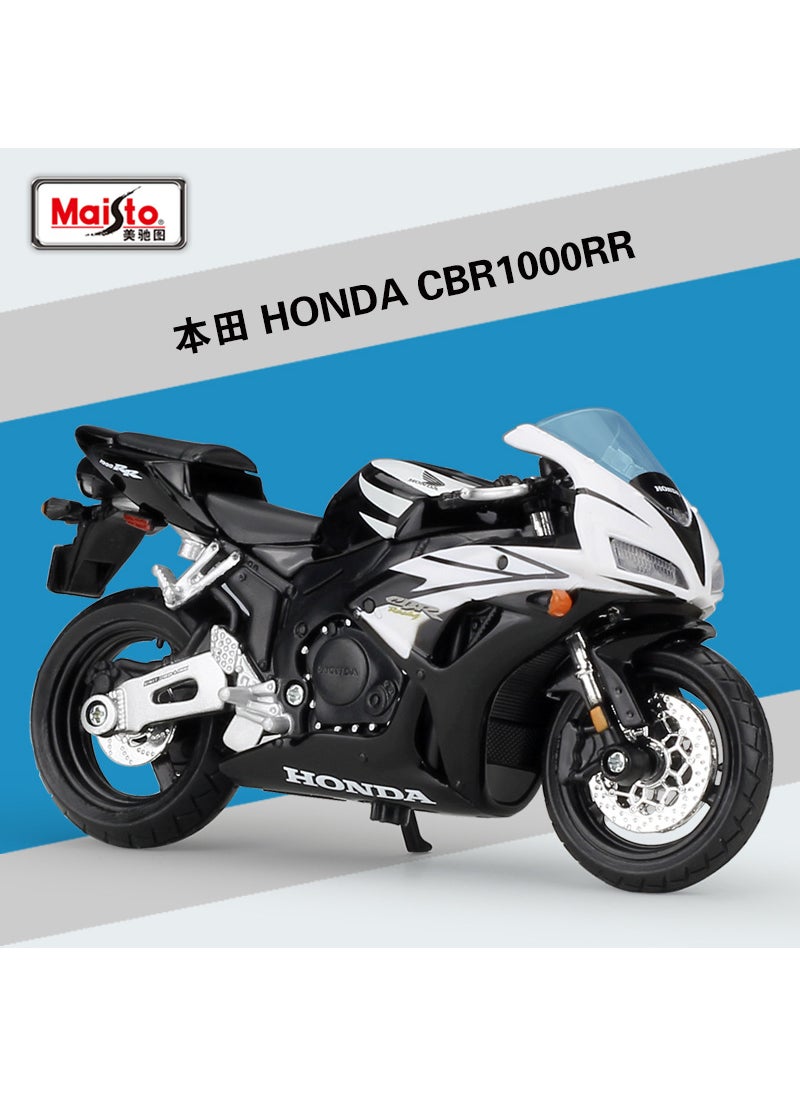 1:18 Kawasaki Ninja H2R Diecast Motorcycle Model with Stand #20-07082 Honda CBR 1000 RR White Black