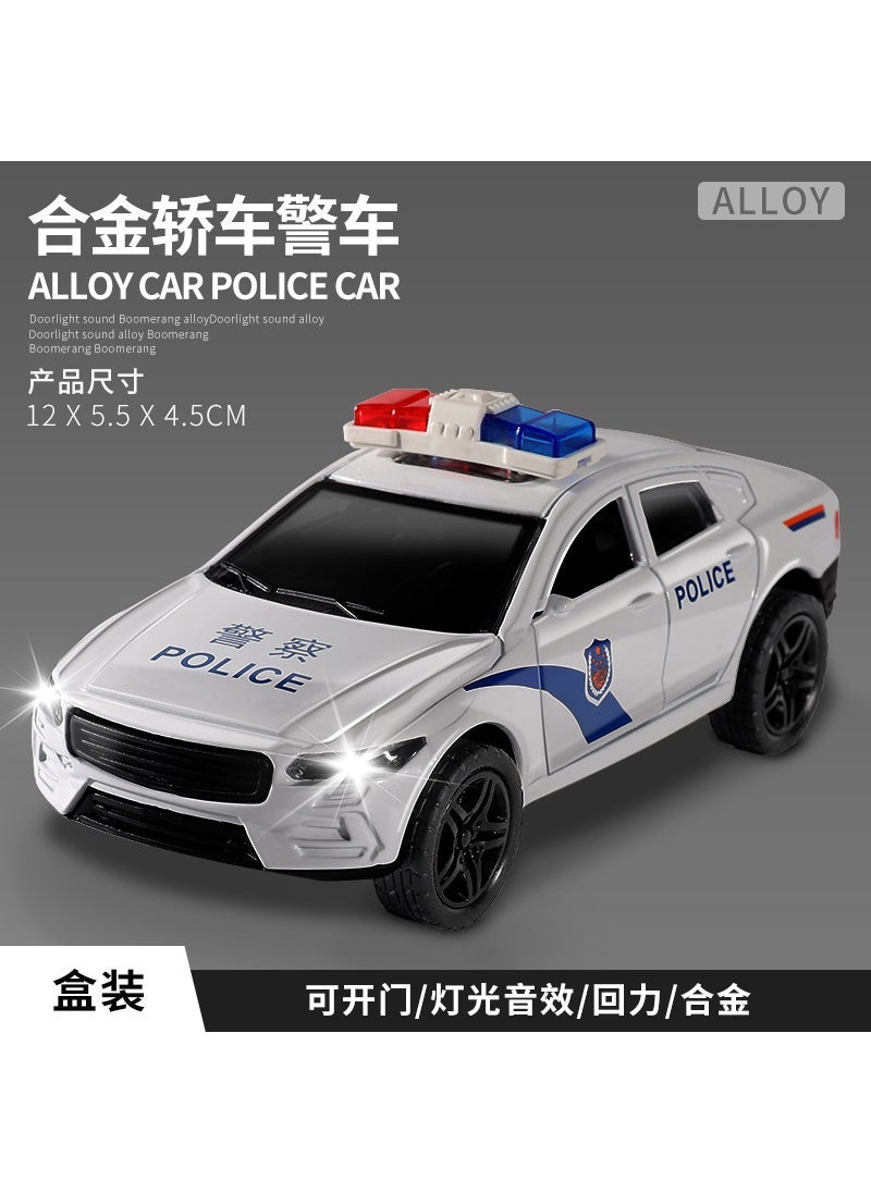 Alloy Police Car Transporter Toy Truck Alloy police car [mail order box]