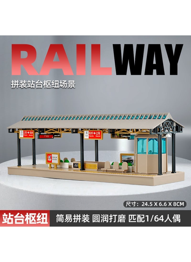 Highway Toll Station Toy Barrier Car Set for Kids Platform (with lights)