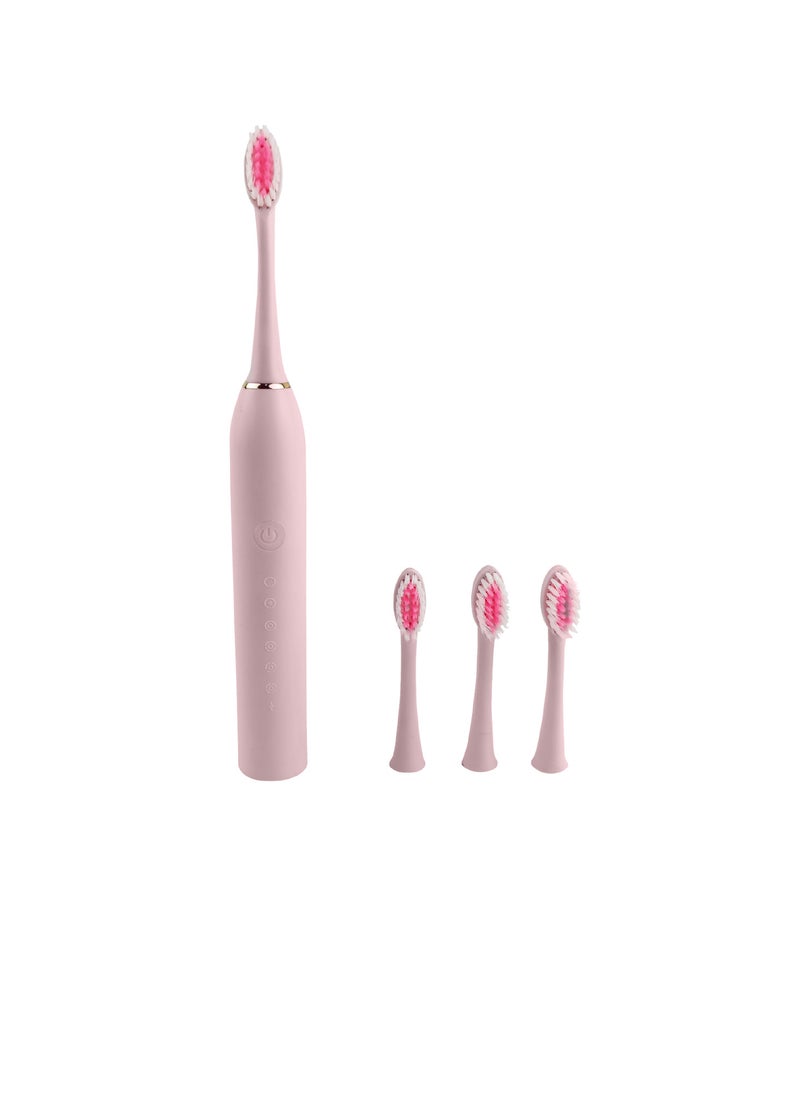 1 x 5 pcs Sonic Electric Toothbrush Couples Smart X3 Pink