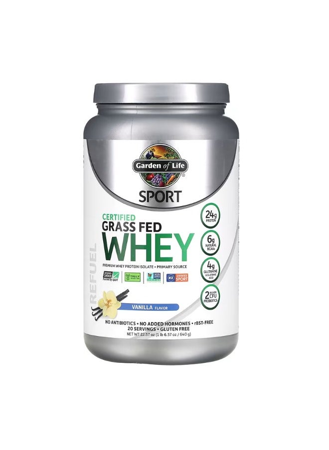 Sport Certified Grass Fed Whey Vanilla 22.57 oz 640 g