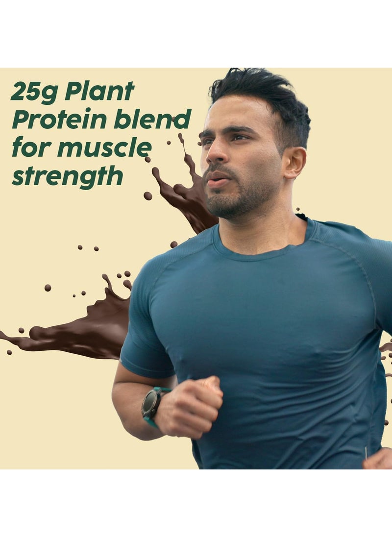 PLIX - THE PLANT FIX Strength Vegan Plant Protein Powder - 1 KG (Chocolate) Pea Protein