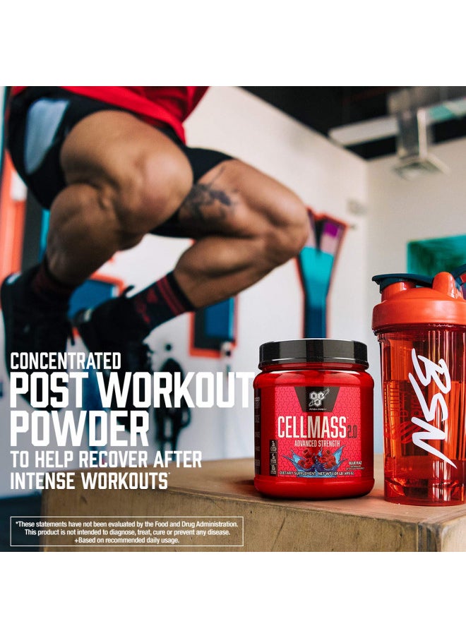 BSN CELLMASS 2.0 Post Workout Recovery with BCAA, Creatine, & Glutamine - Keto Friendly - Arctic Berry, (25 Servings) (1048058)