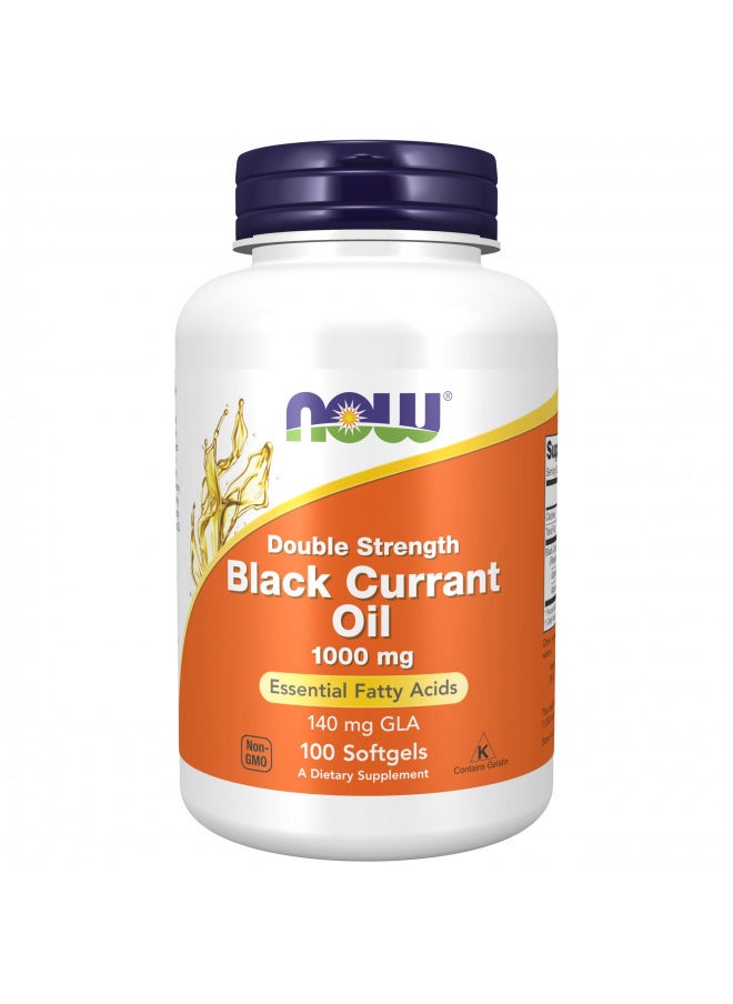 Now Foods Double Strength Black Currant Oil Dietary Supplement, 1000 mg, 100 Softgels