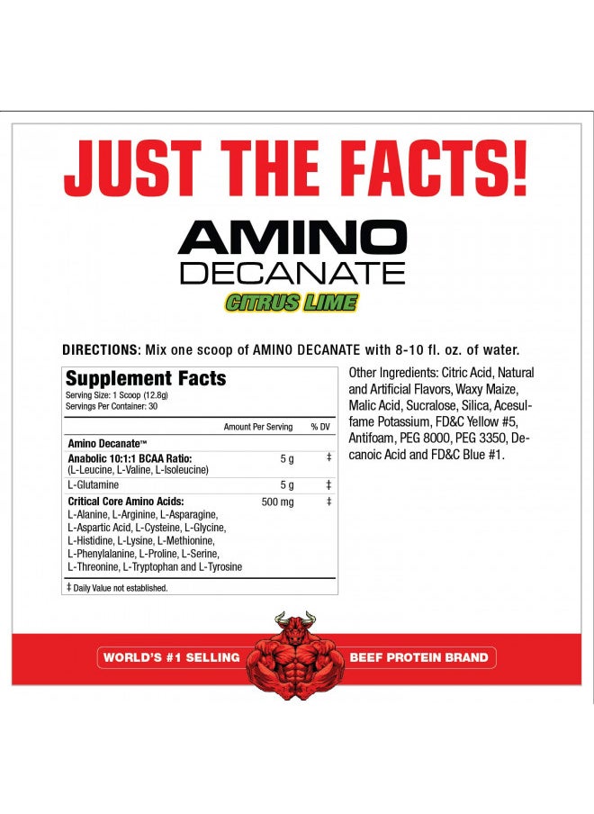 MuscleMeds Amino Decanate, Citrus Lime, 360 Grams