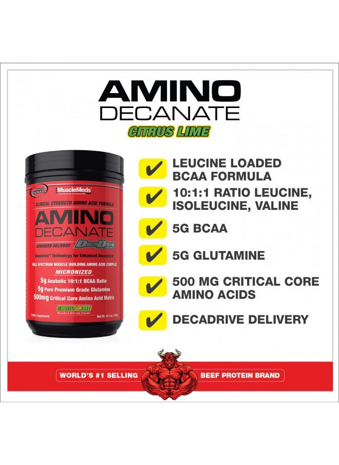 MuscleMeds Amino Decanate, Citrus Lime, 360 Grams