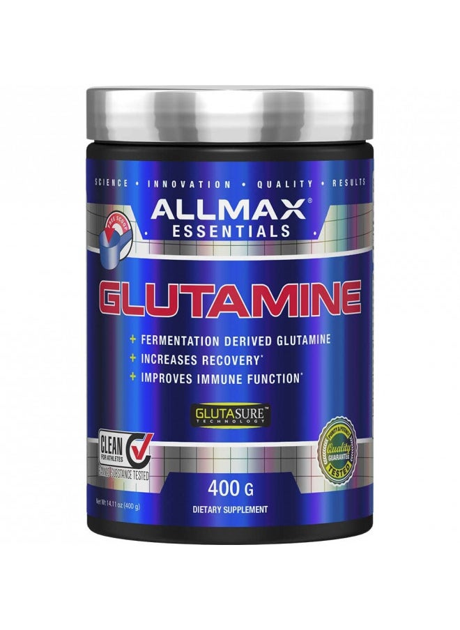 ALLMAX Nutrition L - Glutamine Powder, Muscle Recovery Formula, Gluten Free, Vegan, 400 Grams