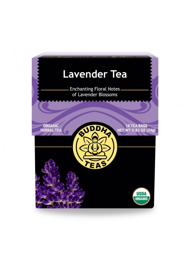 Buddha Teas Organic Lavender Tea - OU Kosher, USDA Organic, CCOF Organic, 18 Bleach-Free Tea Bags