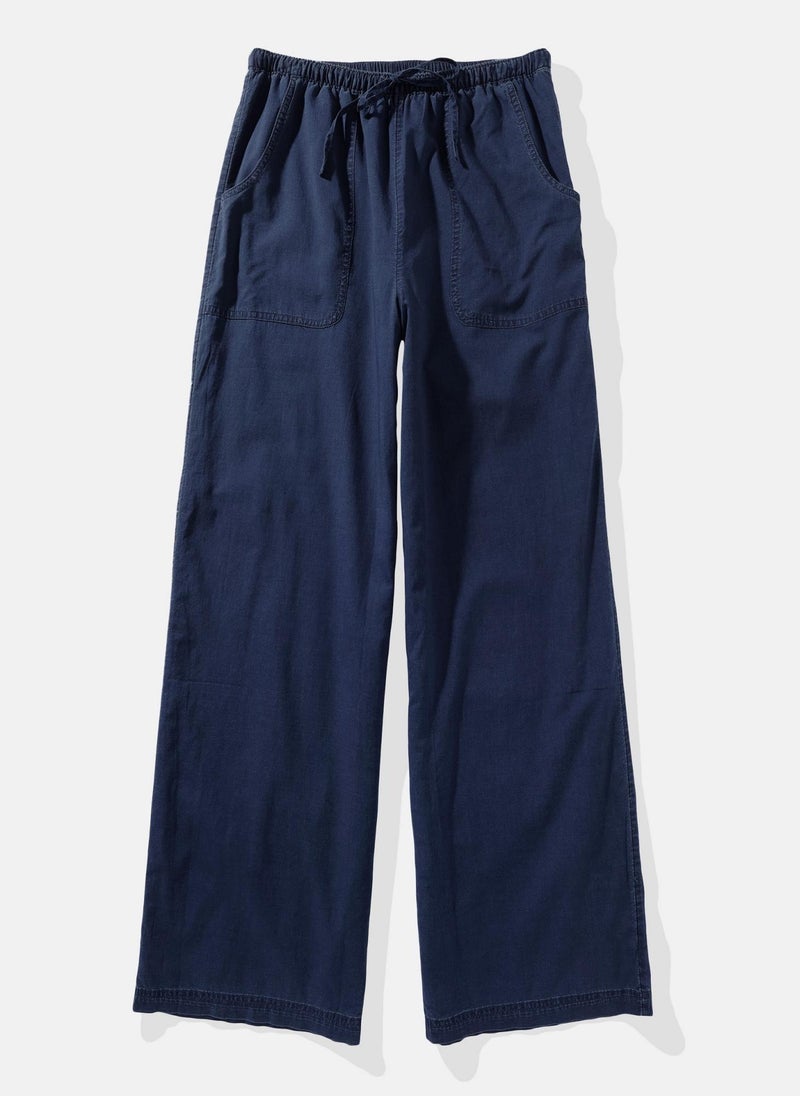 Wide-Leg Drawstring Pant