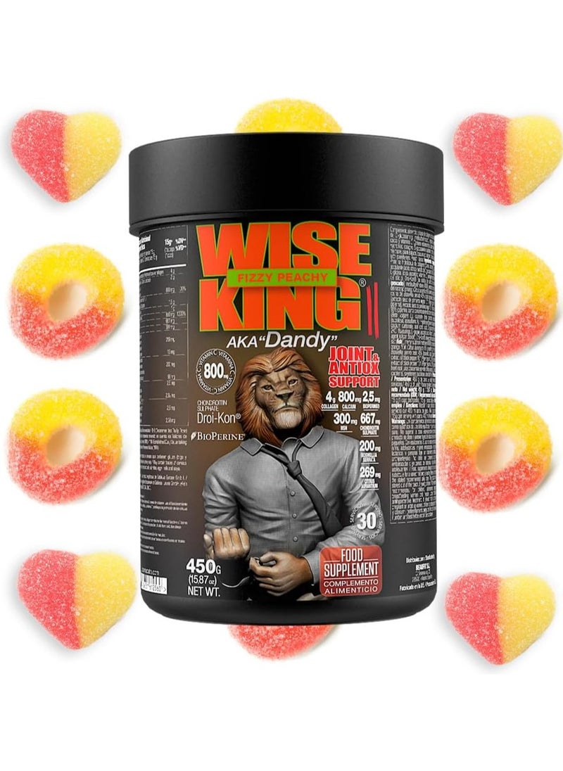 Zoomad Labs, Wise King, Joint & Antiox Support, 450g, Fizzy Peachy, 30 Servings