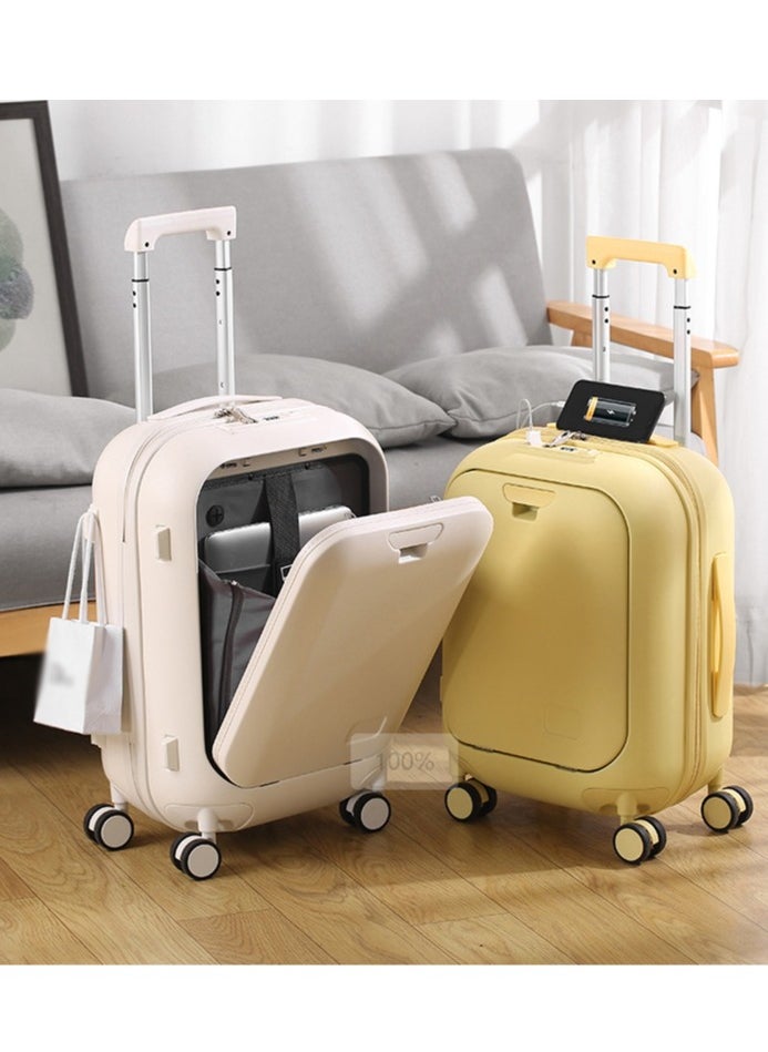 Carry On Luggage - Durable Hardside Suitcases with Front Laptop Pocket, Aluminum Frame, and TSA Lock - Available in 18/20/24