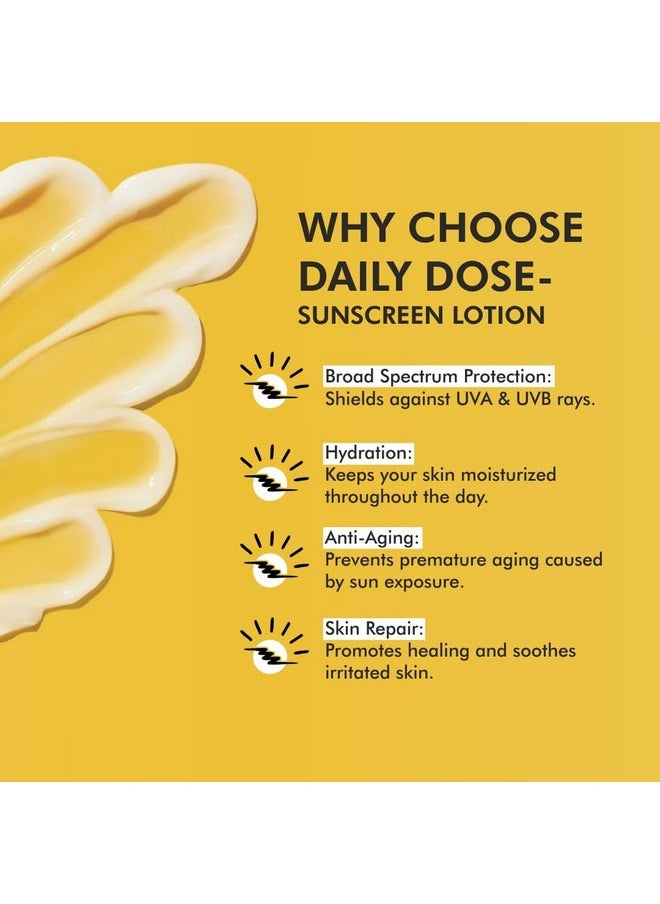 The Love Co Sunscreen Body Lotion Spf 50 ++++ Broad Spectrum Enriched With Carrot Seed Ceramide Niacinamide Cica & Raspberry Uva/Uvb Protection Hydration & Skin Repair For All Skin Types 200Ml