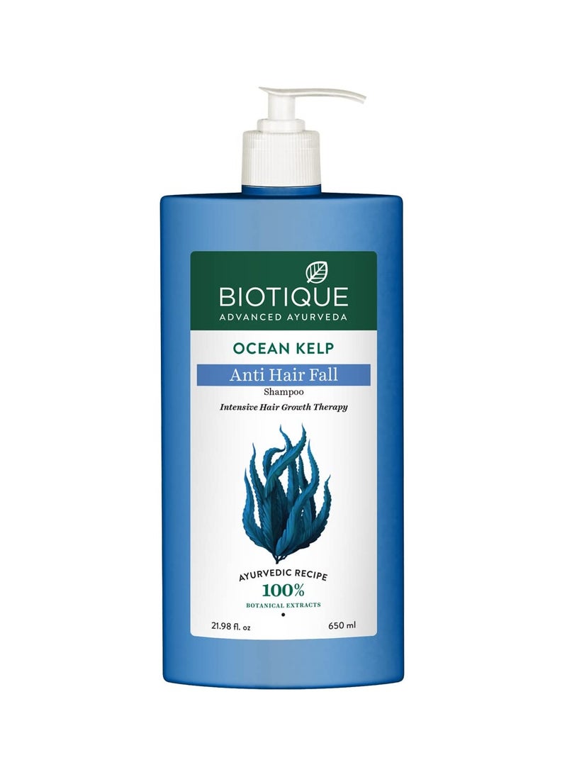 Biotique Ocean Kelp Anti Hairfall Shampoo | Intensive Hair Growth Therapy| Anti Hairfall Shampoo that Maintains Shine |100% Botanical Extracts | Suitable for All Hair Types |650ml