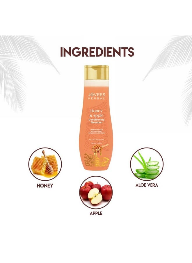 Herbal Honey & Apple Conditioning Shampoo | With Peach And Aloe Vera Extracts | For Dry And Rough Hair | 300 Ml