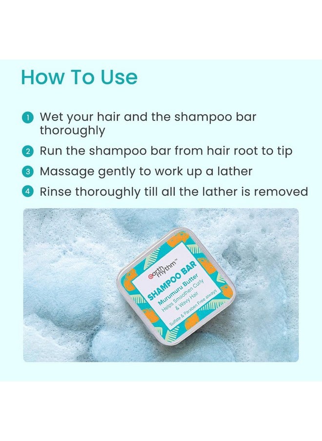 Murumuru Butter Shampoo Bar For Dry, Frizzy And Curly Hair, With Vitamin E | Deep Conditions, Softens & Maintains Growth | Sulphate & Paraben Free | Men & Women - 80 Gm