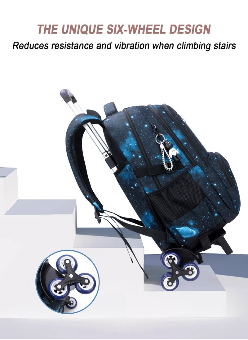 3Pcs Set Children Trolley School Bags Large Capacity Girls Bookbag Boys Rolling Backpack Travel Wheeled Kids' Luggage Bag