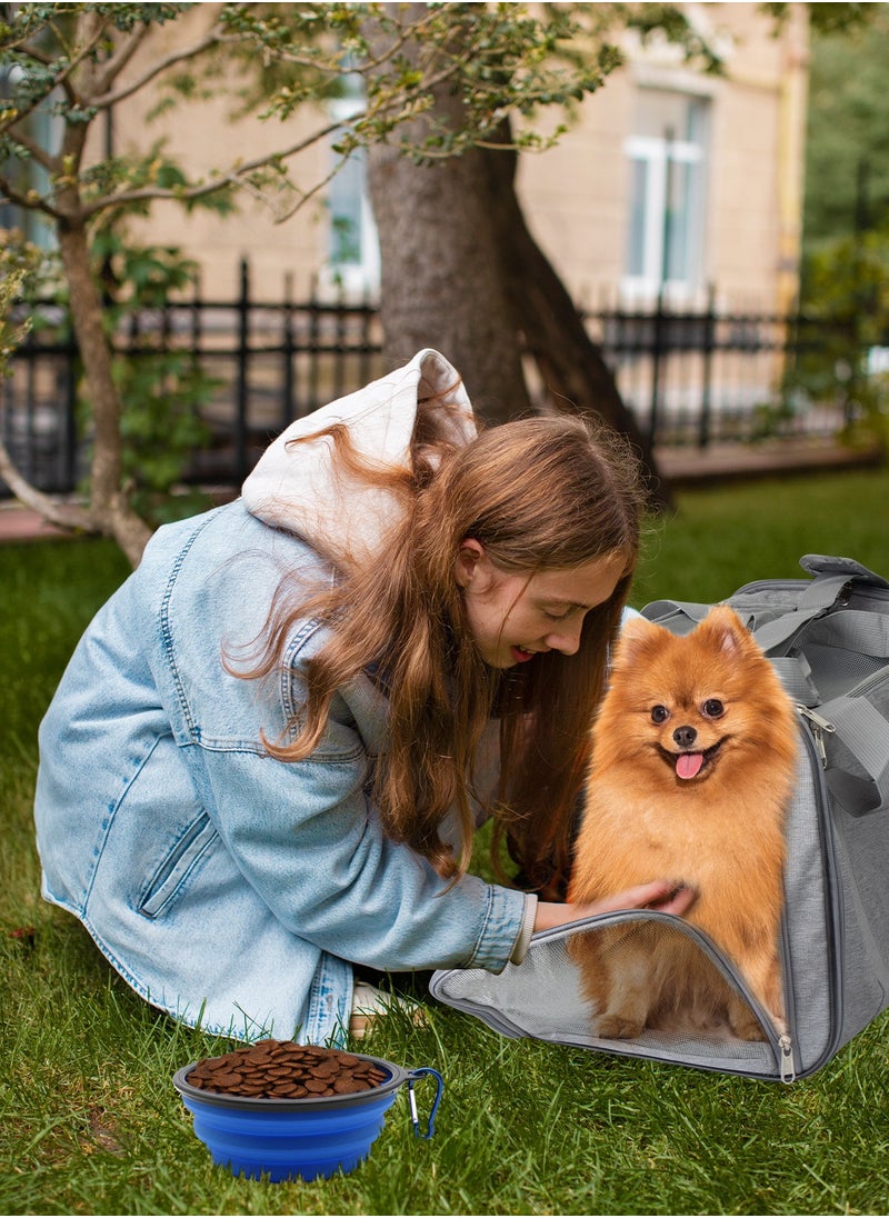 Large Cat Carriers Dog Carrier Pet Carrier for Large Cats Puppies up to 25Lbs, Big Dog Carrier Soft Sided, Collapsible Waterproof Travel - Large - Gray