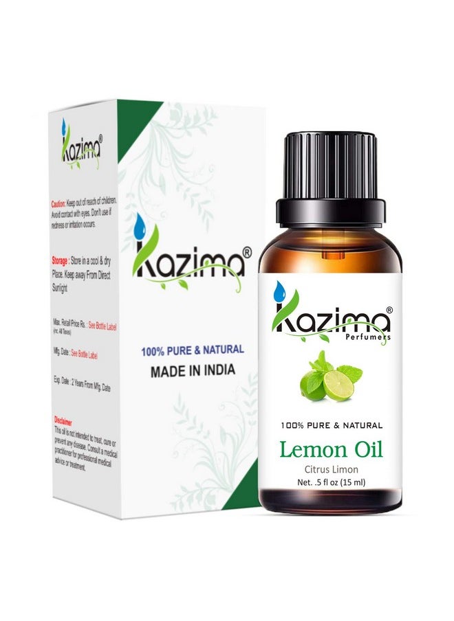 Combo Of Jojoba Oil And Lemon Oil For Skin Care, Hair Growth, Aromatherapy, Body & Massage, 15 Ml Each