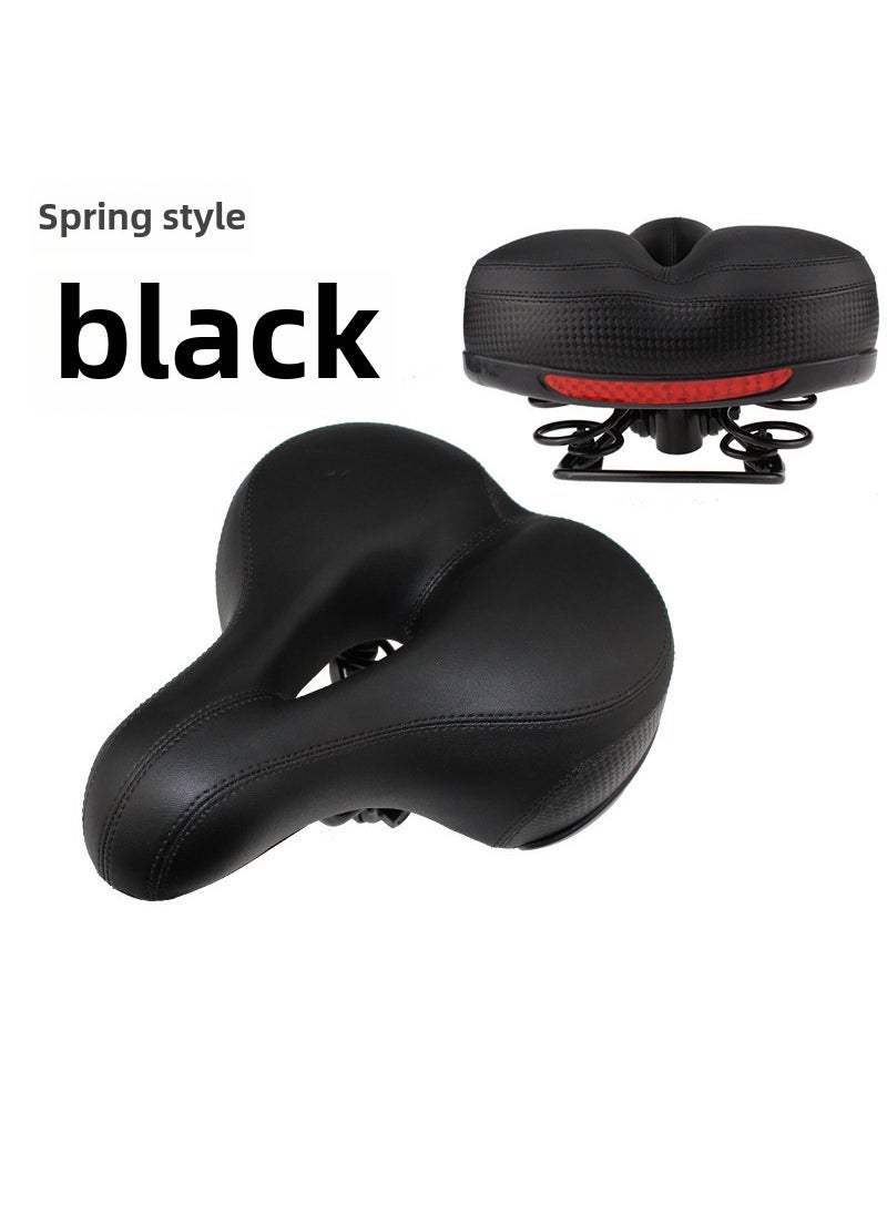 Comfortable Wide Gel Bike Saddle Cover Spring Black