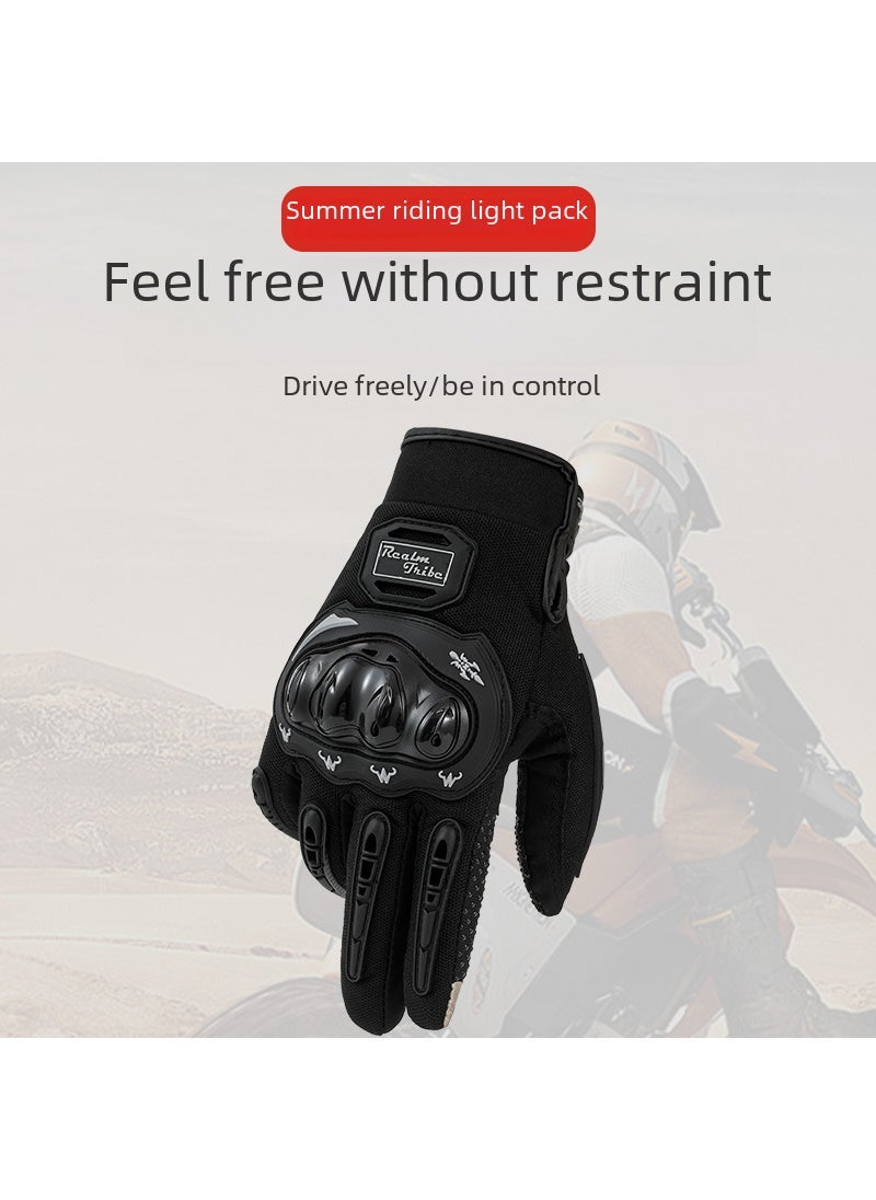 Motorcycle Gloves Touchscreen Riding Gear SC01K black-touch screen