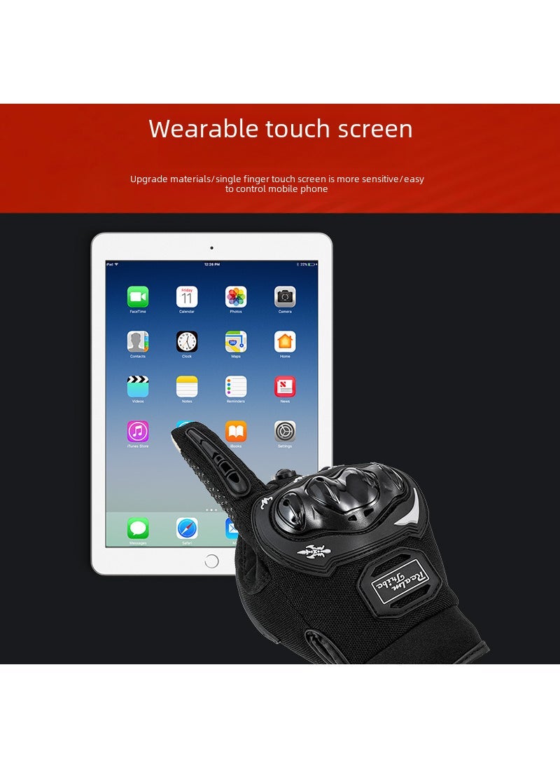 Motorcycle Gloves Touchscreen Riding Gear SC01K black-touch screen