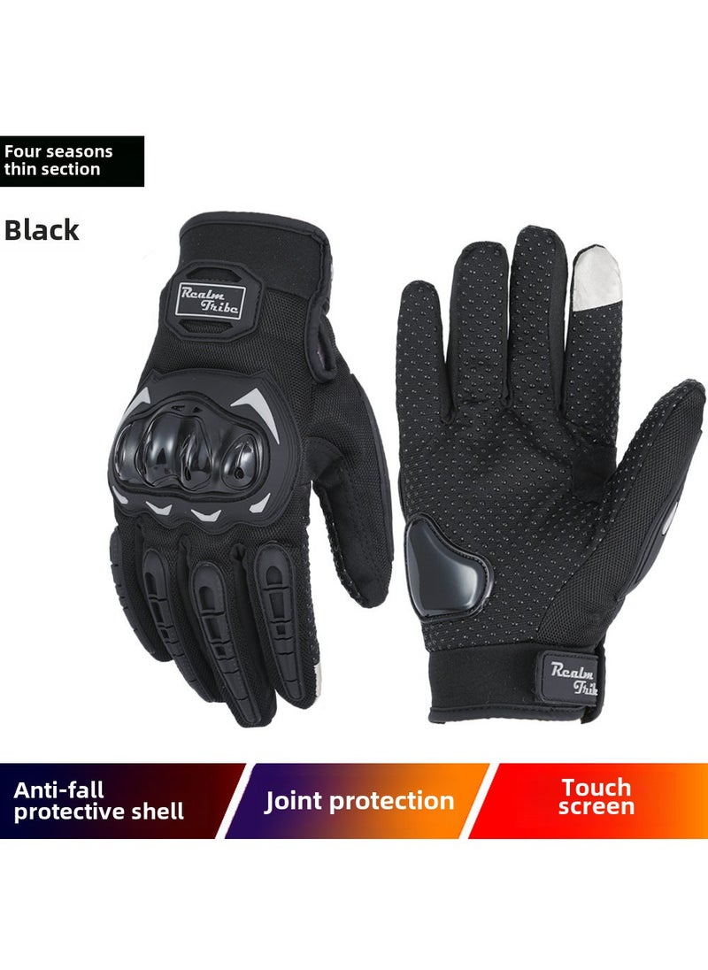 Motorcycle Gloves Touchscreen Riding Gear SC01K black-touch screen