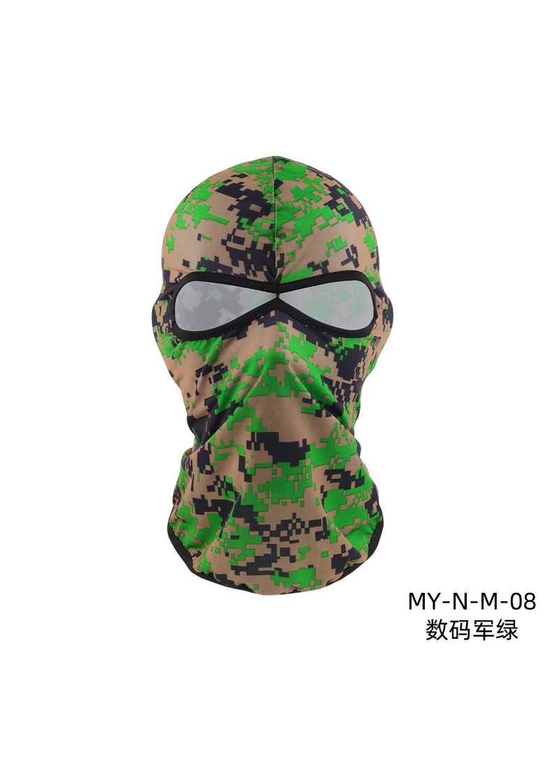 Breathable Silk Balaclava Motorcycle Riding Mask MY-N-M-08 Digital Army Green