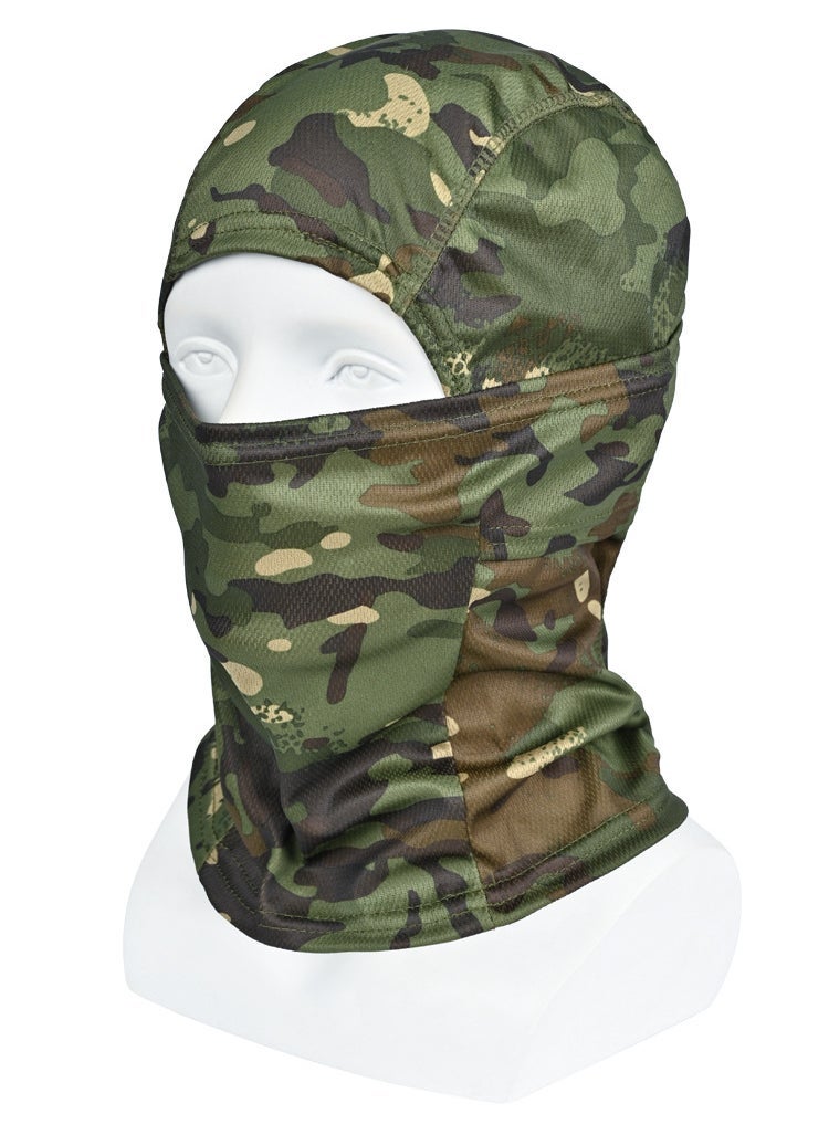 Camouflage Neck Sleeve Summer Riding Headgear Icy Turban Dustproof Scarf Mens Sunscreen Fishing Mask Face Cover Pullover Cap American Green