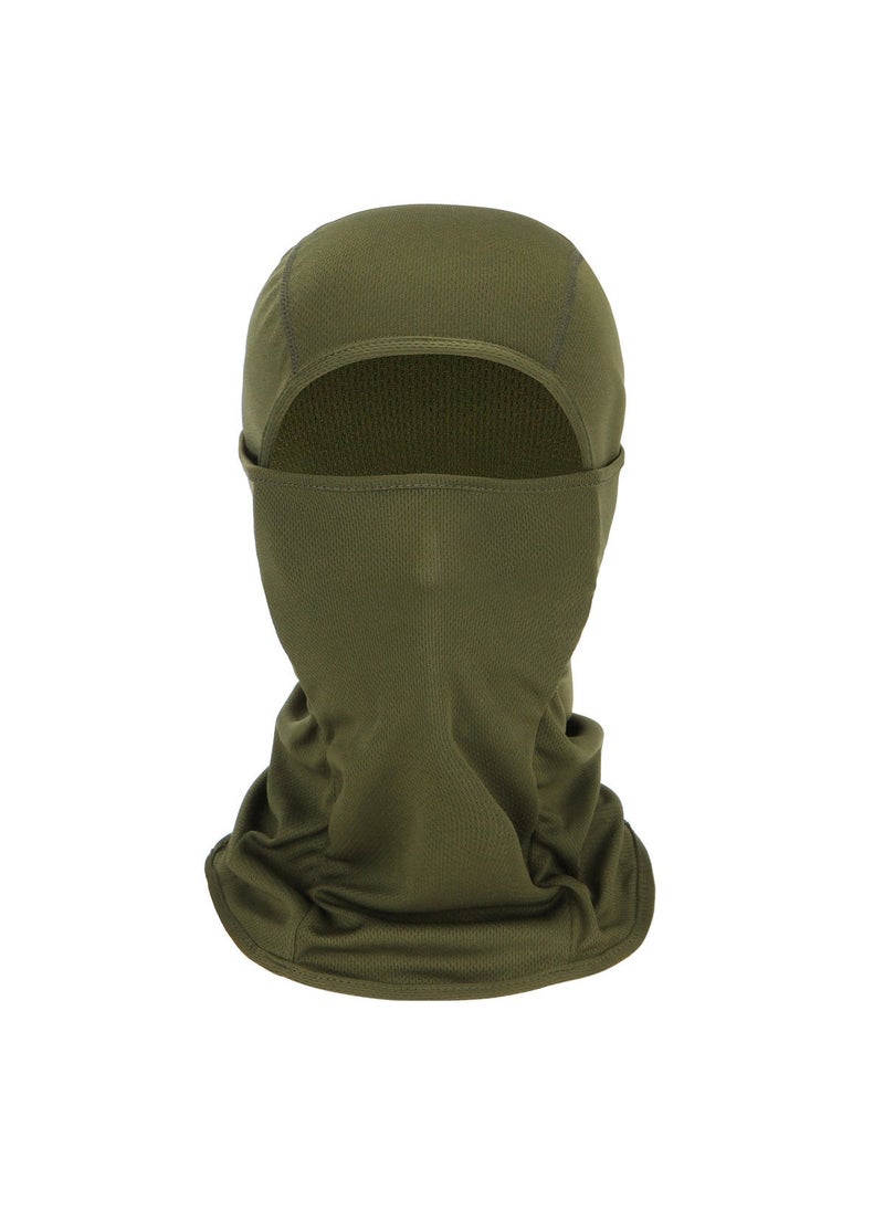 Camouflage Neck Sleeve Summer Riding Headgear Icy Turban Dustproof Scarf Mens Sunscreen Fishing Mask Face Cover Pullover Cap Army Green