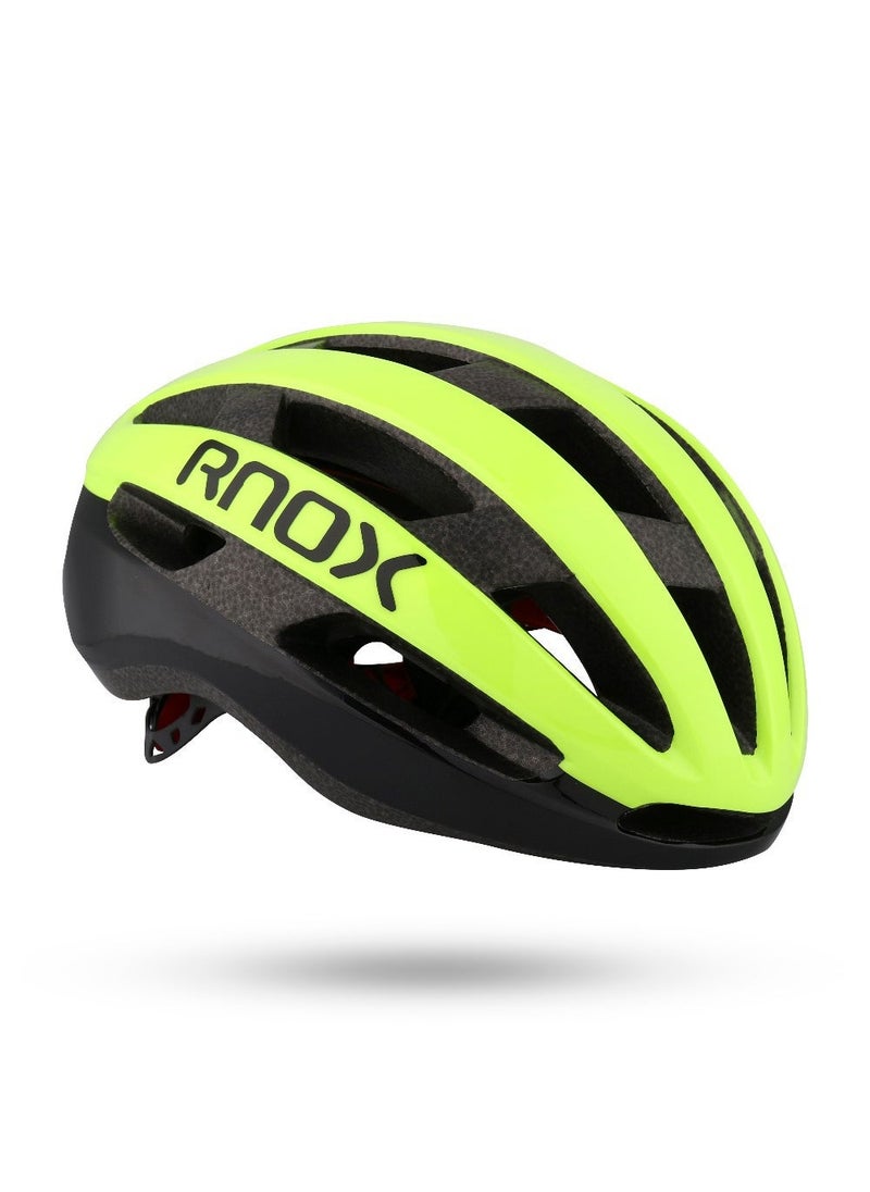 RNOX Renas one-piece road bicycle helmet, unisex professional bicycle helmet KP Black Green