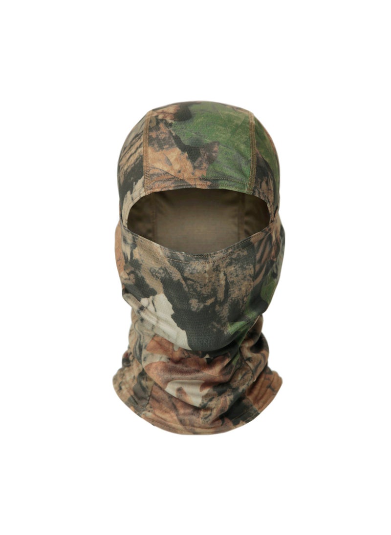 Camouflage Neck Sleeve Summer Riding Headgear Icy Turban Dustproof Scarf Mens Sunscreen Fishing Mask Face Cover Pullover Cap brown leaves