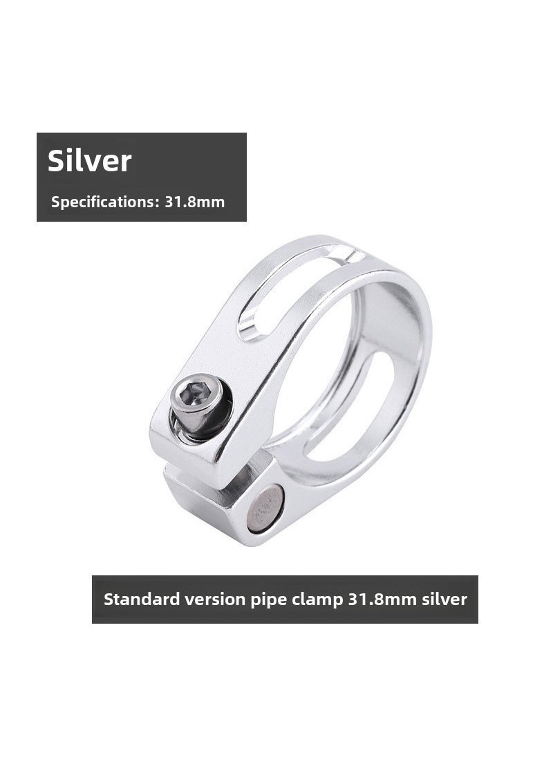 Bike Seatpost Clamp 31.8mm 34.9mm Alloy 31.8 silver