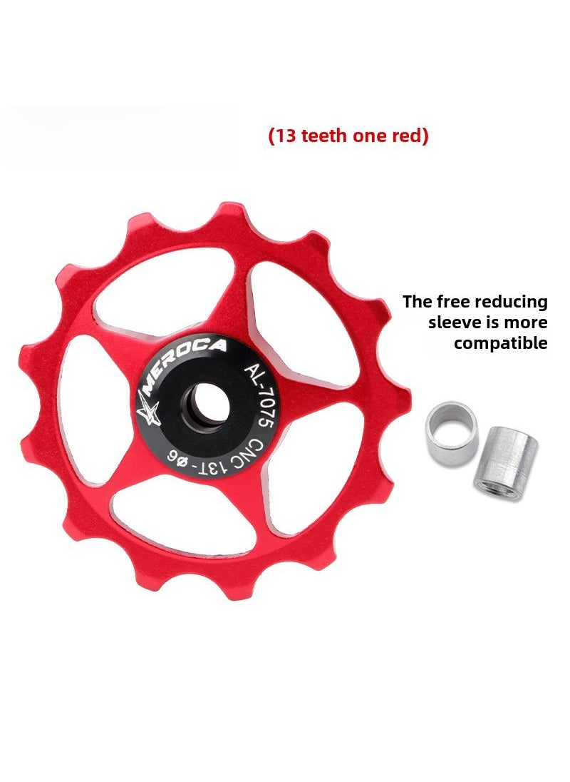 1 x 5 pcs MEROCA 11T/13T Bike Derailleur Pulley 13T Red