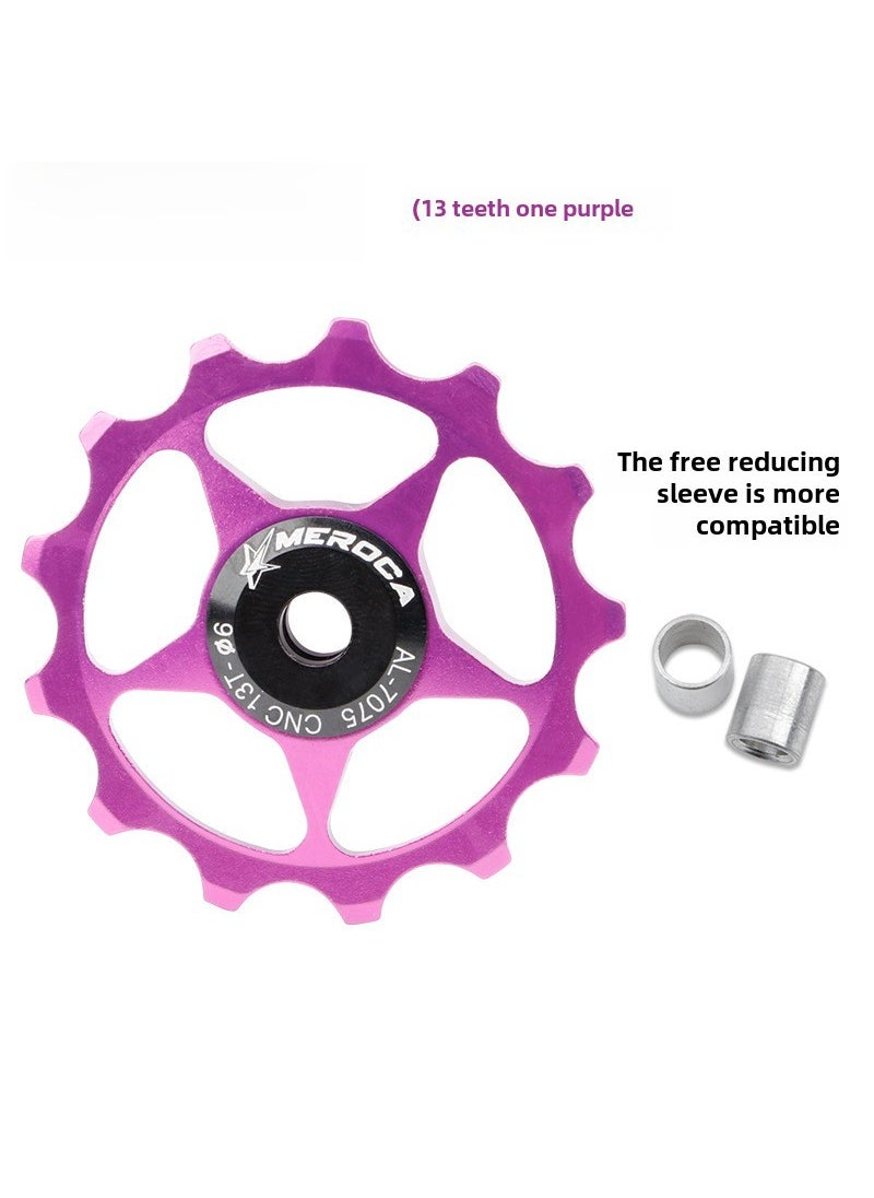 1 x 5 pcs MEROCA 11T/13T Bike Derailleur Pulley 13T purple