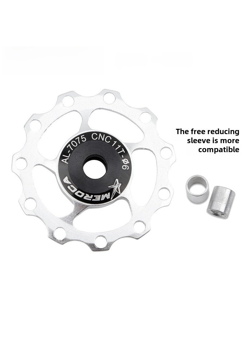 1 x 5 pcs MEROCA 11T/13T Bike Derailleur Pulley 11T Silver