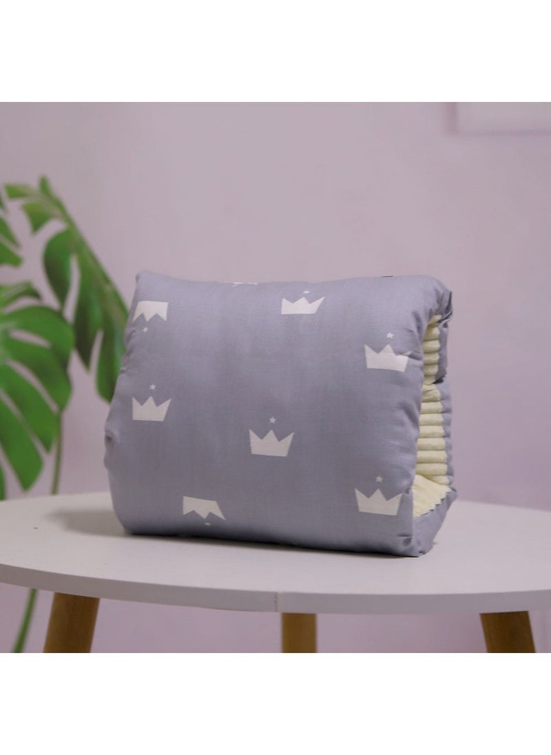 Cotton Plush Nursing Pillow for Baby Support light gray Crown