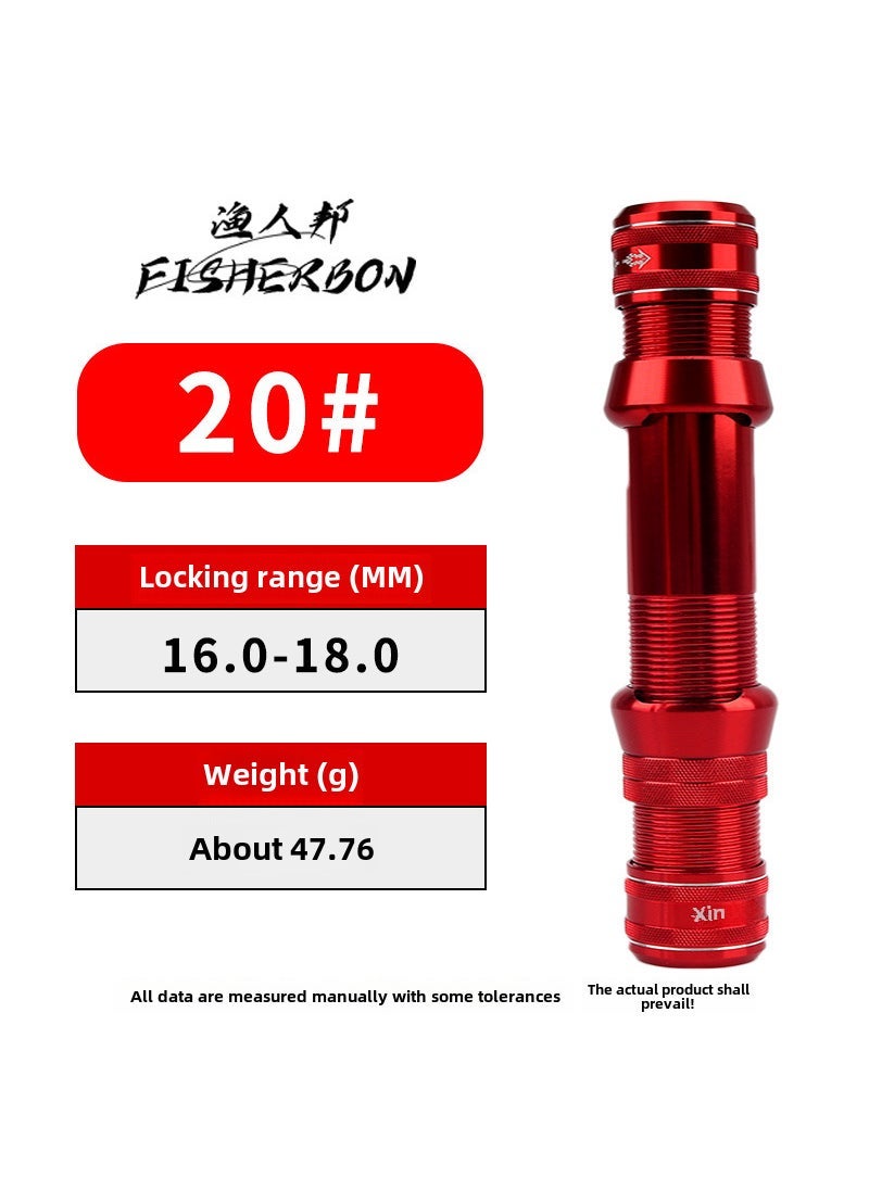 All-Metal Fishing Reel Seat with Self-Locking for Rod Upgrade Red 20# [locking range 16-18mm]]