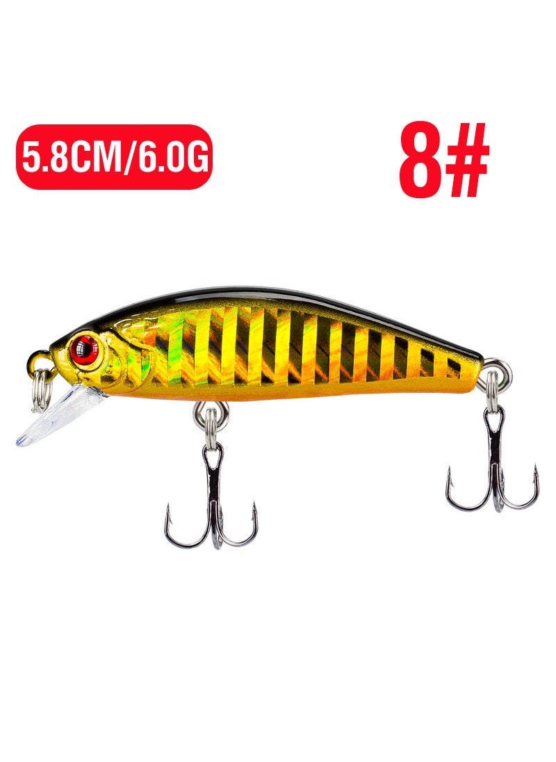 Sinking Minnow Lures Dual Hooks Long Cast Bait Bait 8#