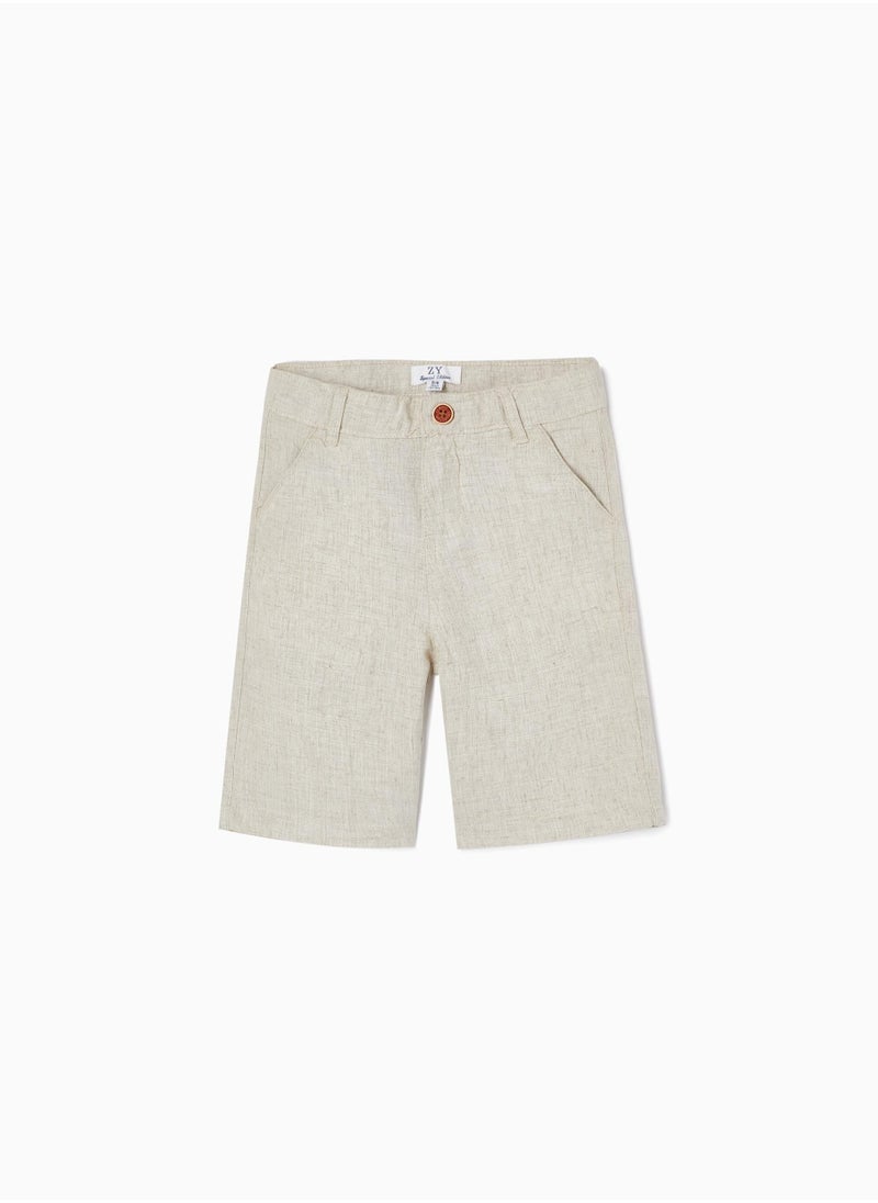 Zippy Shorts With Linen For Boys