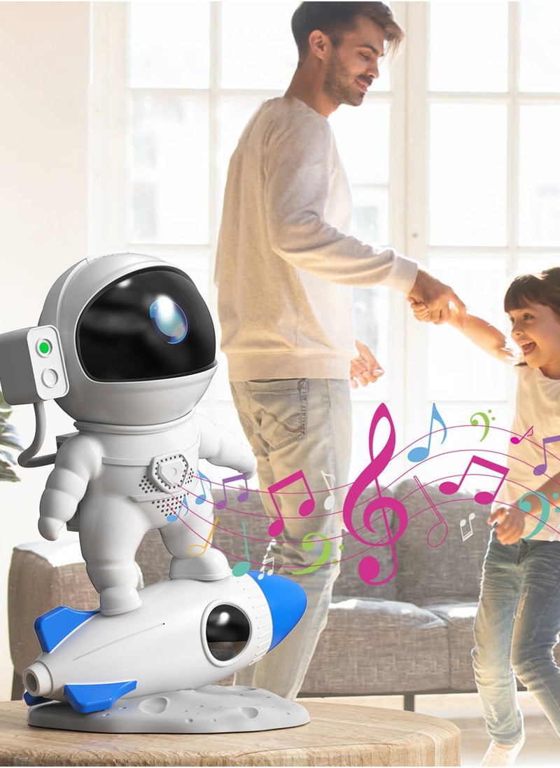 Astronaut Galaxy Projector for Bedroom, Star Projector Galaxy Light with App & Remote Control, White Noises, Bluetooth Speaker, Rocket Night Light for Kids, Ceiling, Gifts, Room Decor